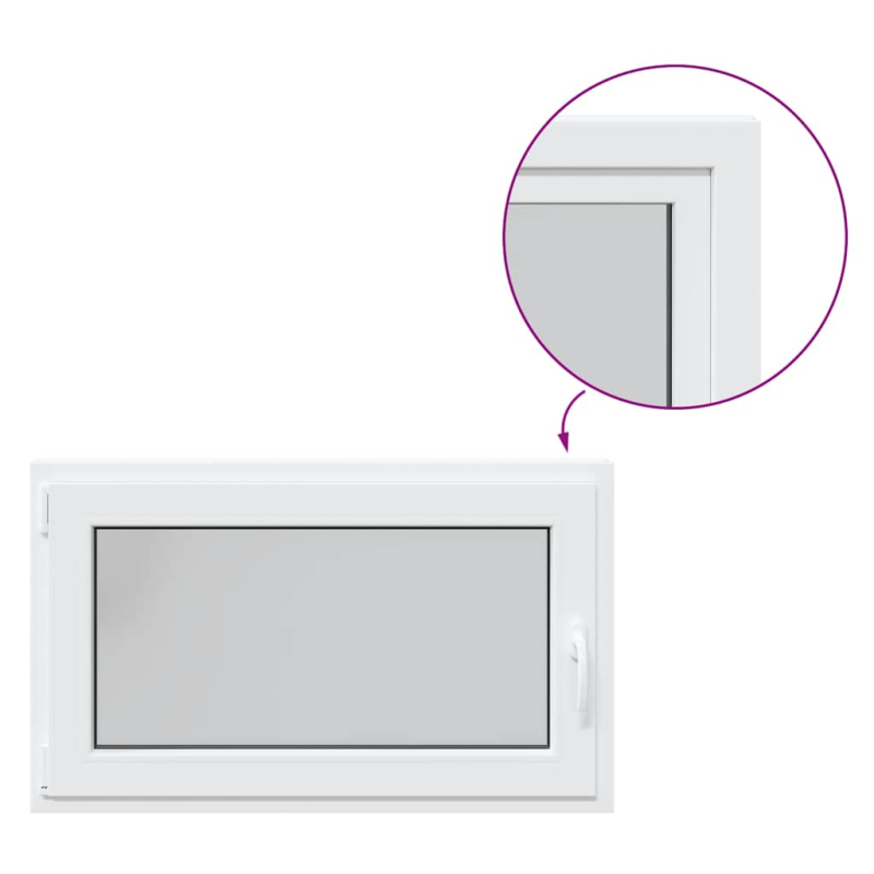 Kellerfenster RISOR 100x60 cm Dreh Kipp DIN Links Weiß