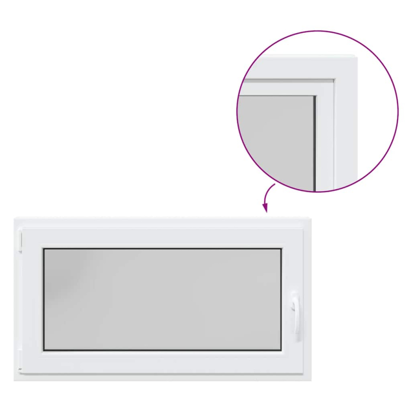 Kellerfenster RISOR 110x60 cm Dreh Kipp DIN Links Weiß