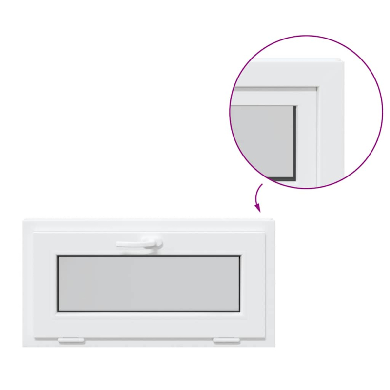 Kellerfenster RISOR 80x40 cm Kipp 3-fach Verglasung Weiß