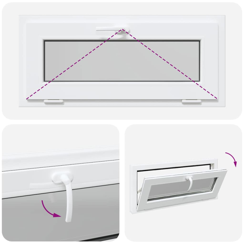 Kellerfenster RISOR 90x40 cm Kipp 3-fach Verglasung Weiß