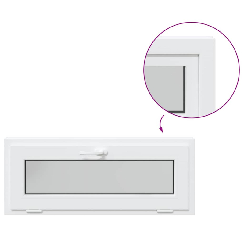 Kellerfenster RISOR 100x40 cm Kipp 3-fach Verglasung Weiß