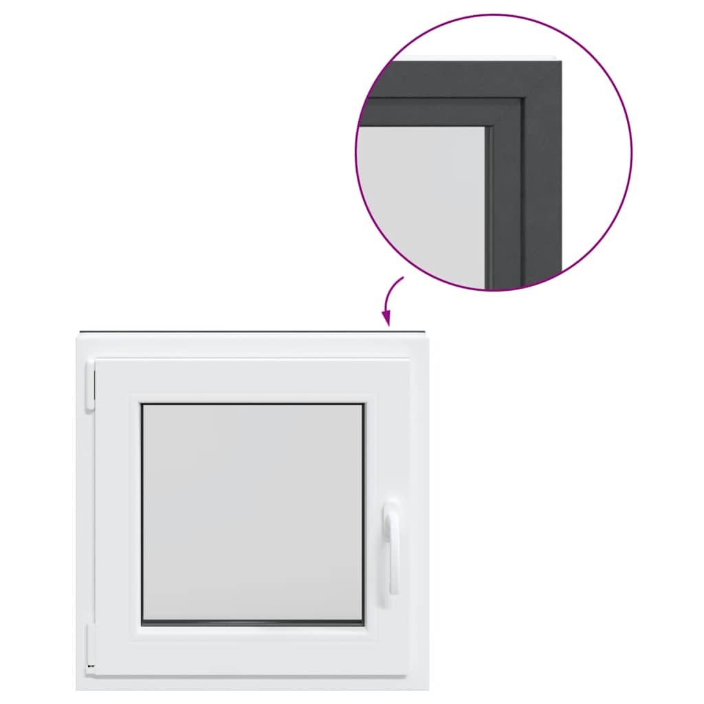 Kellerfenster RISOR 50x50 cm Drehkipp DIN Links Anthrazit