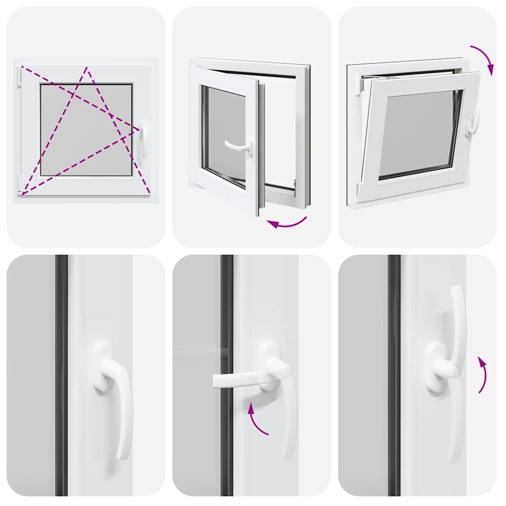 Kellerfenster RISOR 50x50 cm Drehkipp DIN Links Anthrazit