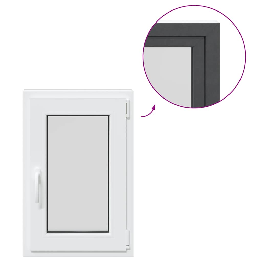 Kellerfenster RISOR 50x75 cm Drehkipp DIN Rechts Anthrazit