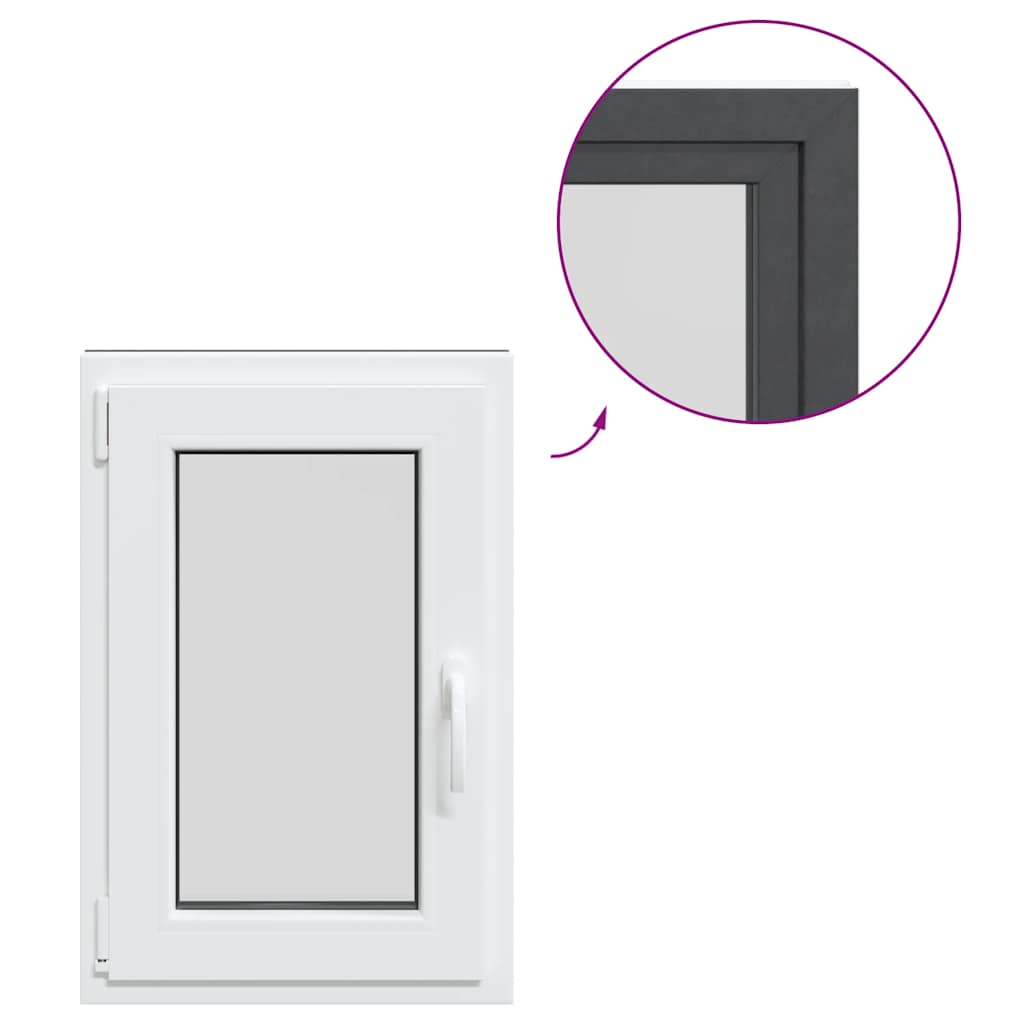 Kellerfenster RISOR 50x75 cm Drehkipp DIN Links Anthrazit