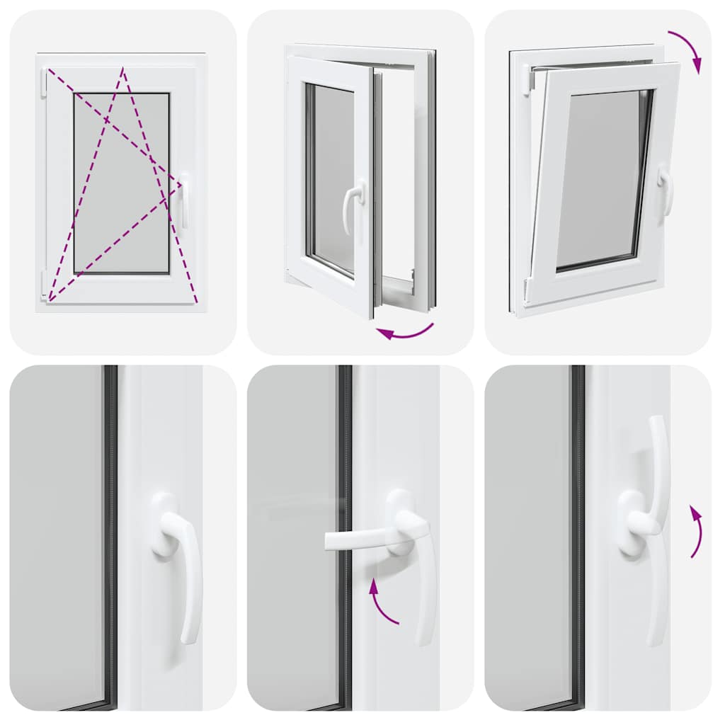 Kellerfenster RISOR 50x75 cm Drehkipp DIN Links Anthrazit