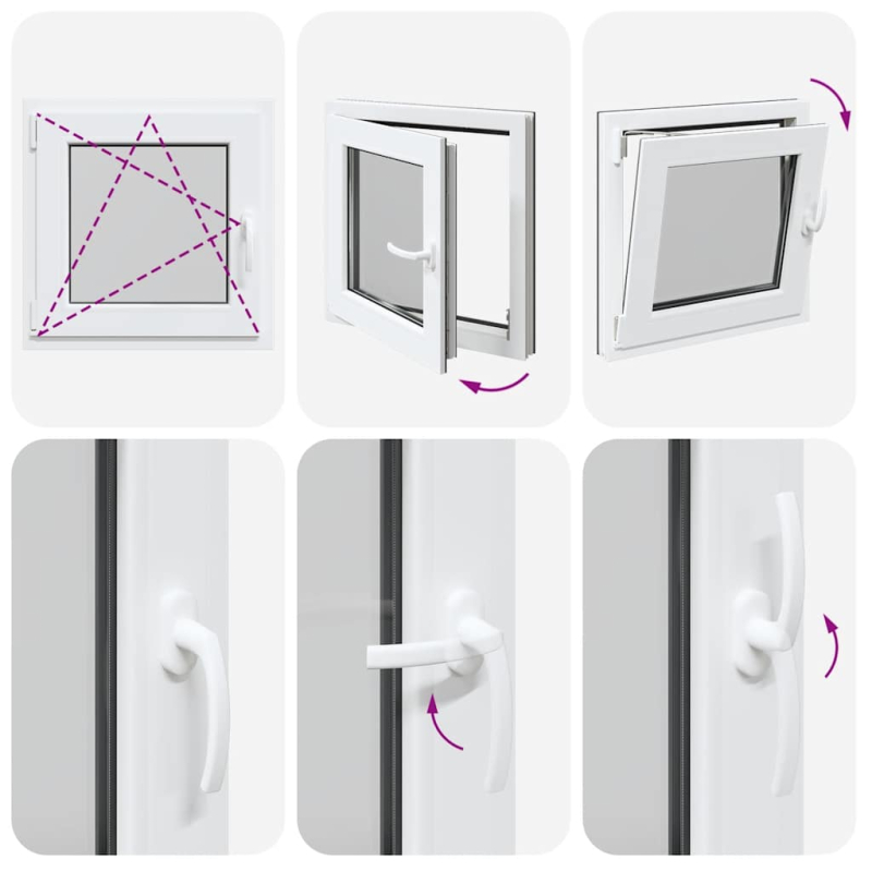 Kellerfenster RISOR 60x60 cm Dreh Kipp DIN Links Anthrazit