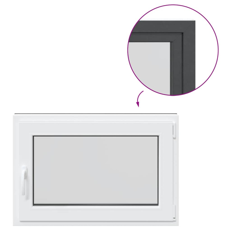Kellerfenster RISOR 60x80 cm Dreh Kipp DIN Rechts Anthrazit