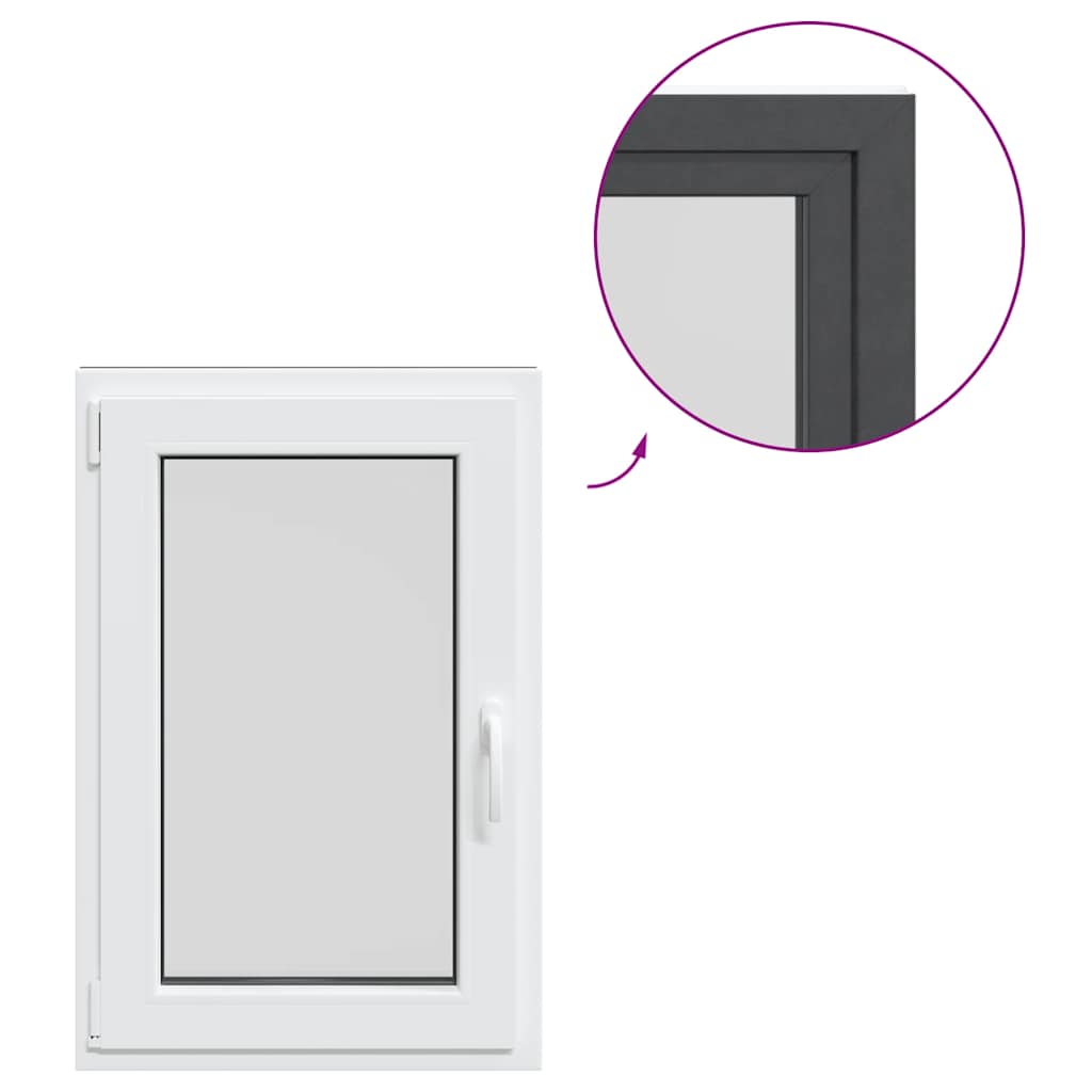 Kellerfenster RISOR 60x80 cm Drehkipp DIN Links Anthrazit