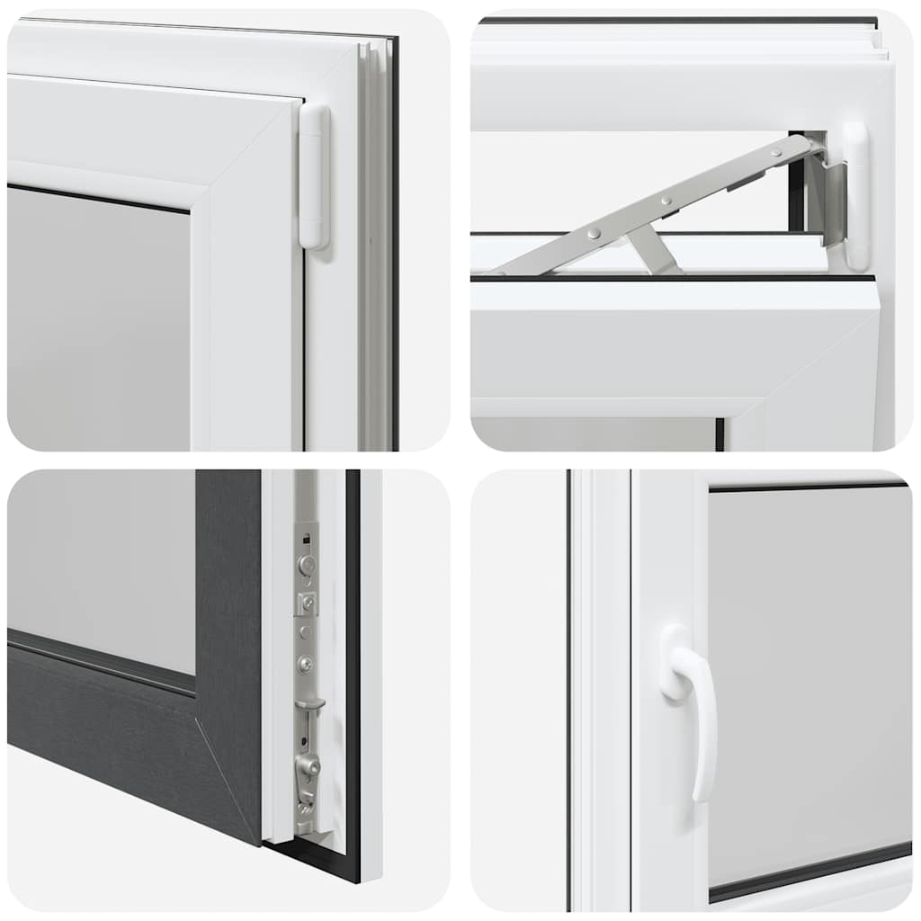 Kellerfenster RISOR 80x50 cm Drehkipp DIN Rechts Anthrazit