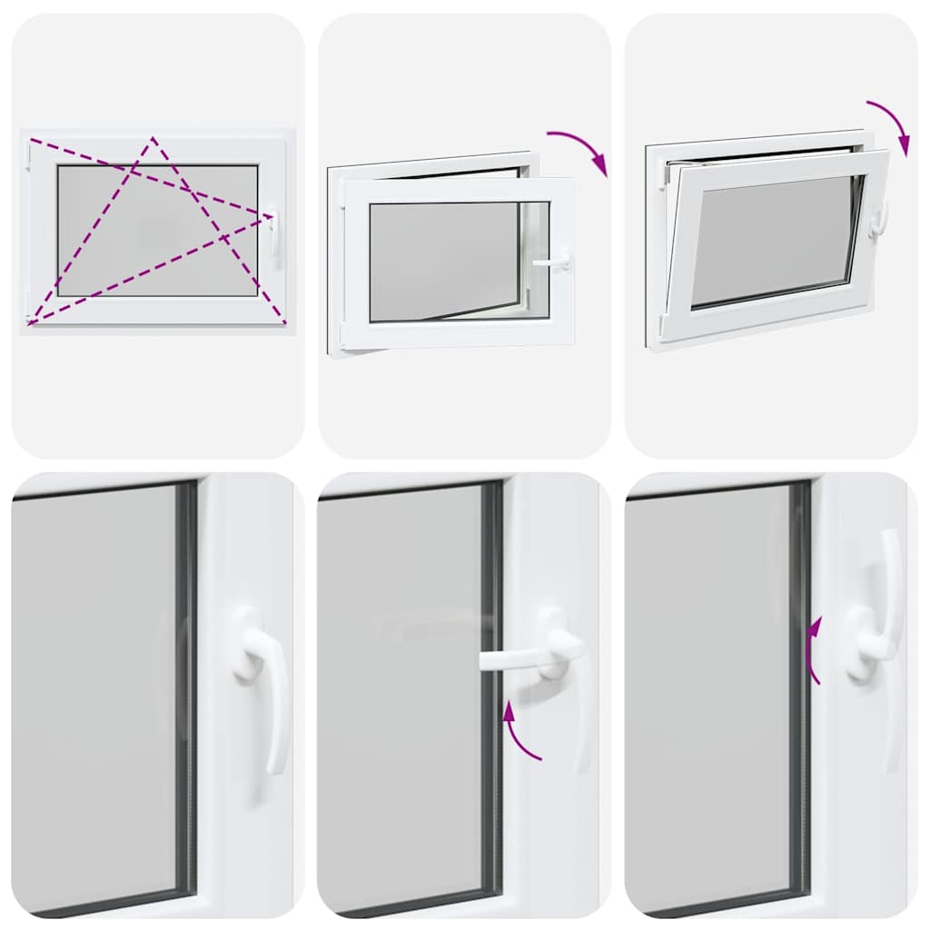 Kellerfenster RISOR 80x50 cm Drehkipp DIN Links Anthrazit