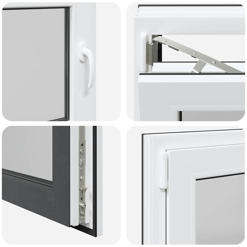 Kellerfenster RISOR 80x60 cm Drehkipp DIN Links Anthrazit