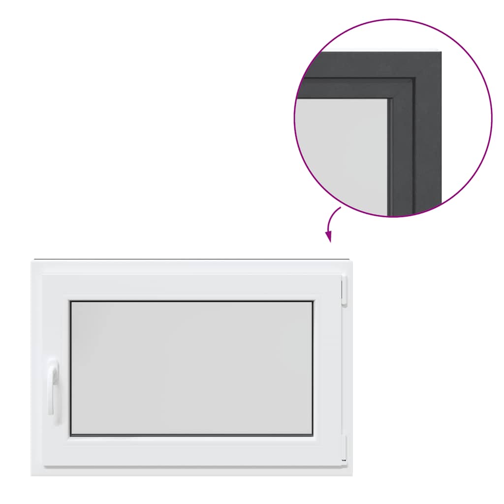 Kellerfenster RISOR 90x50 cm Drehkipp DIN Rechts Anthrazit