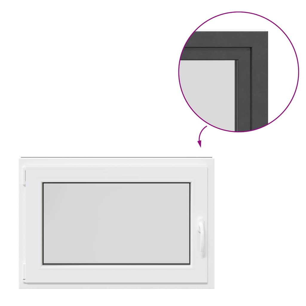 Kellerfenster RISOR 90x50 cm Drehkipp DIN Links Anthrazit