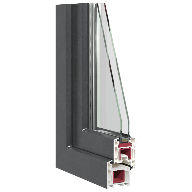 Kellerfenster RISOR 90x60 cm Dreh Kipp DIN Rechts Anthrazit
