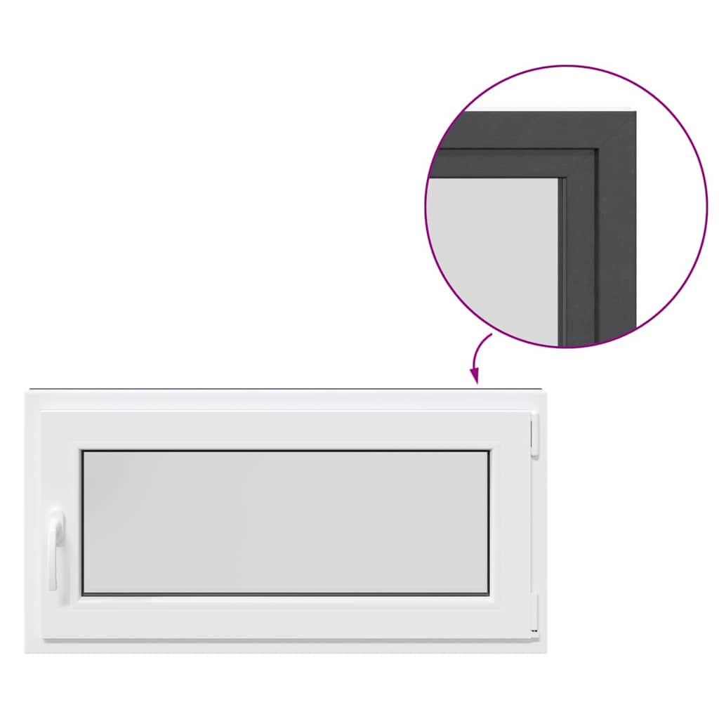 Kellerfenster RISOR 100x50 cm Drehkipp DIN Rechts Anthrazit