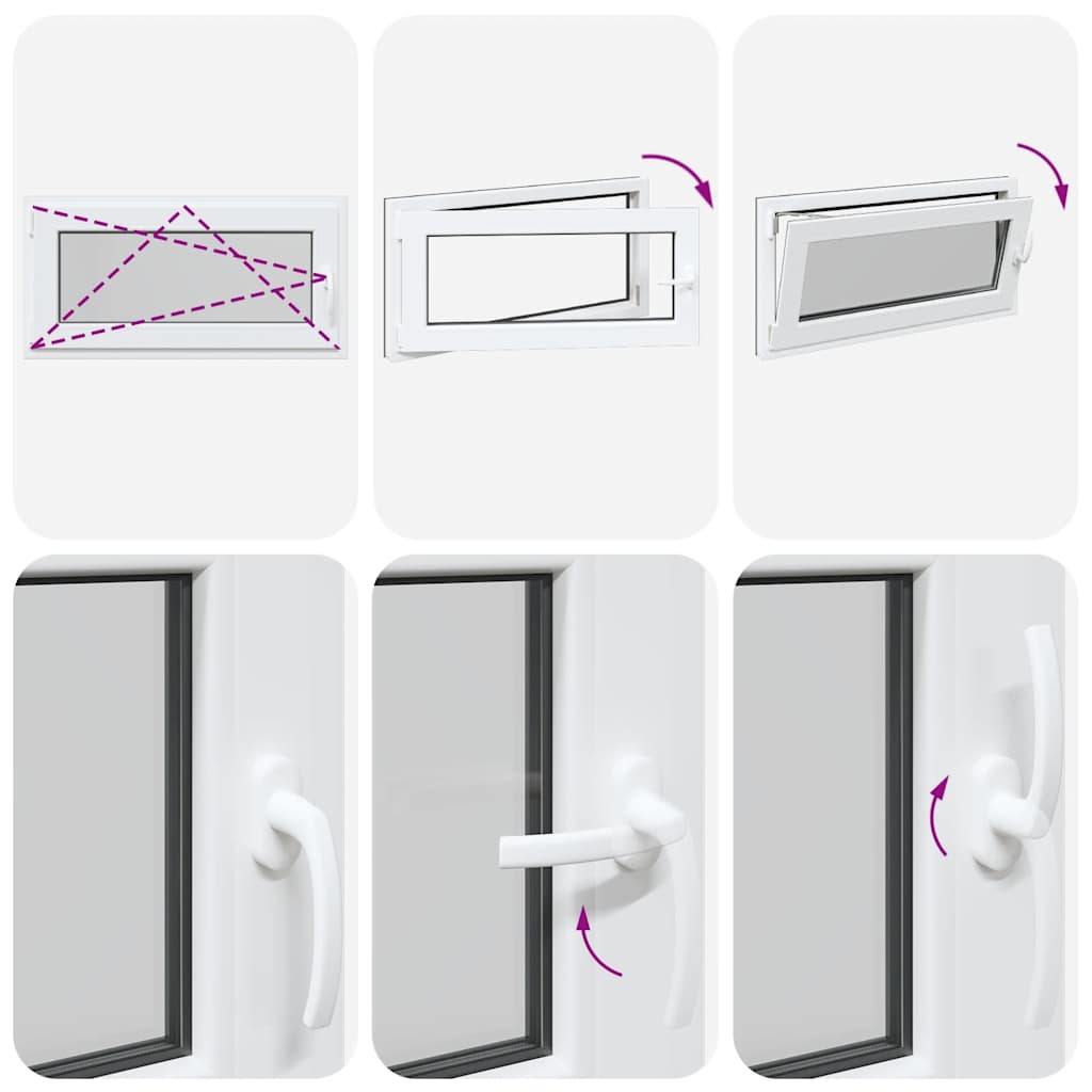 Kellerfenster RISOR 100x50 cm Drehkipp DIN Links Anthrazit