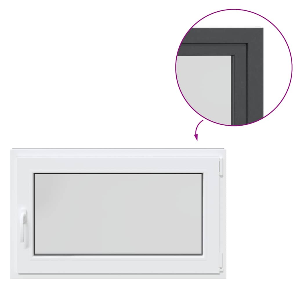 Kellerfenster RISOR 100x60 cm Drehkipp DIN Rechts Anthrazit