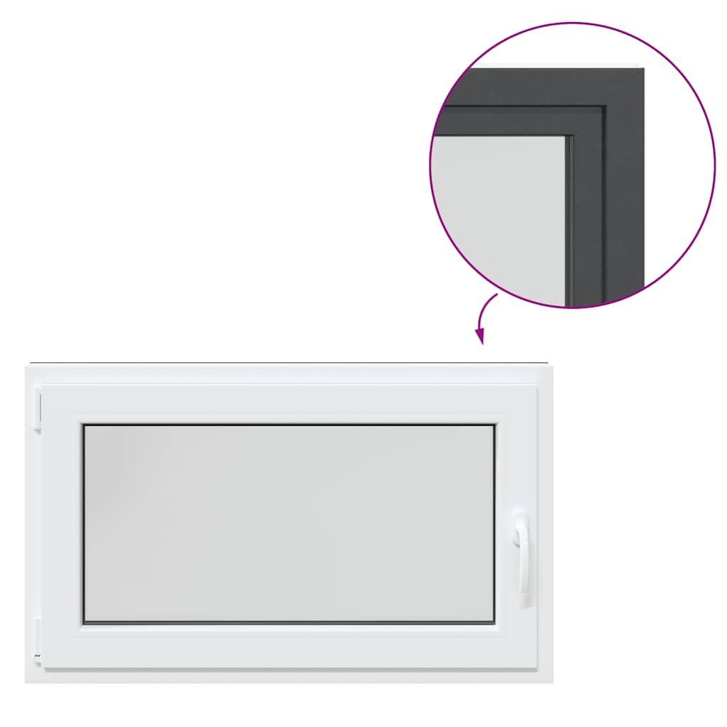 Kellerfenster RISOR 100x60 cm Drehkipp DIN Links Anthrazit