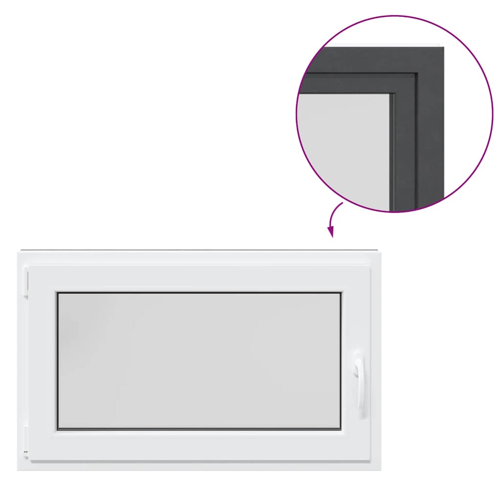 Kellerfenster RISOR 100x70 cm Drehkipp DIN Links Anthrazit