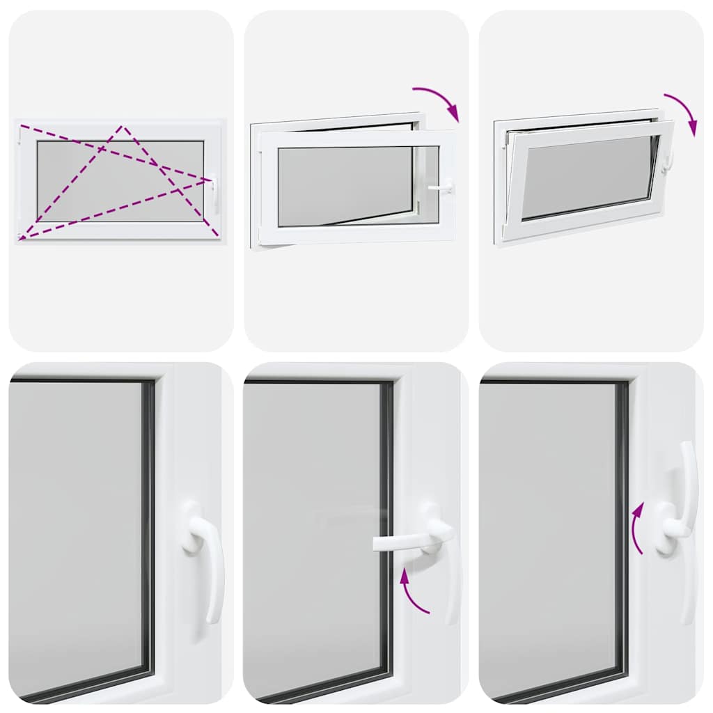 Kellerfenster RISOR 100x70 cm Drehkipp DIN Links Anthrazit