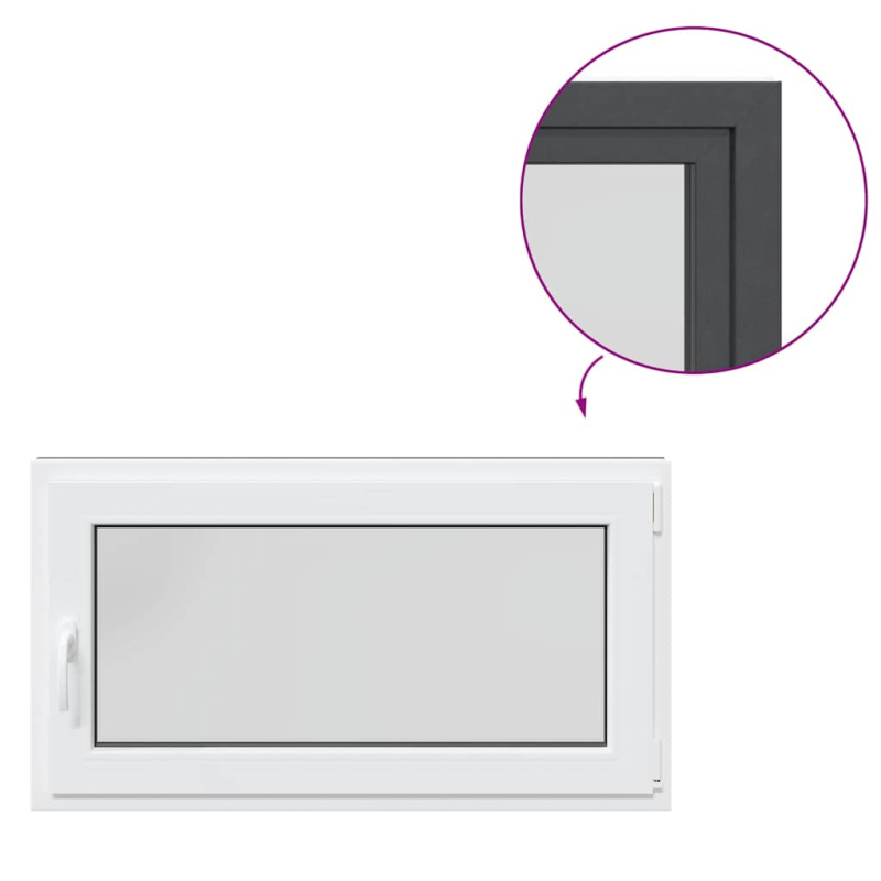 Kellerfenster RISOR 110x60 cm Dreh Kipp DIN Rechts Anthrazit