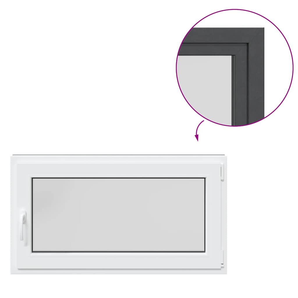 Kellerfenster RISOR 110x70 cm Drehkipp DIN Rechts Anthrazit