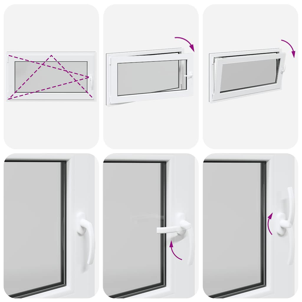 Kellerfenster RISOR 110x70 cm Drehkipp DIN Links Anthrazit