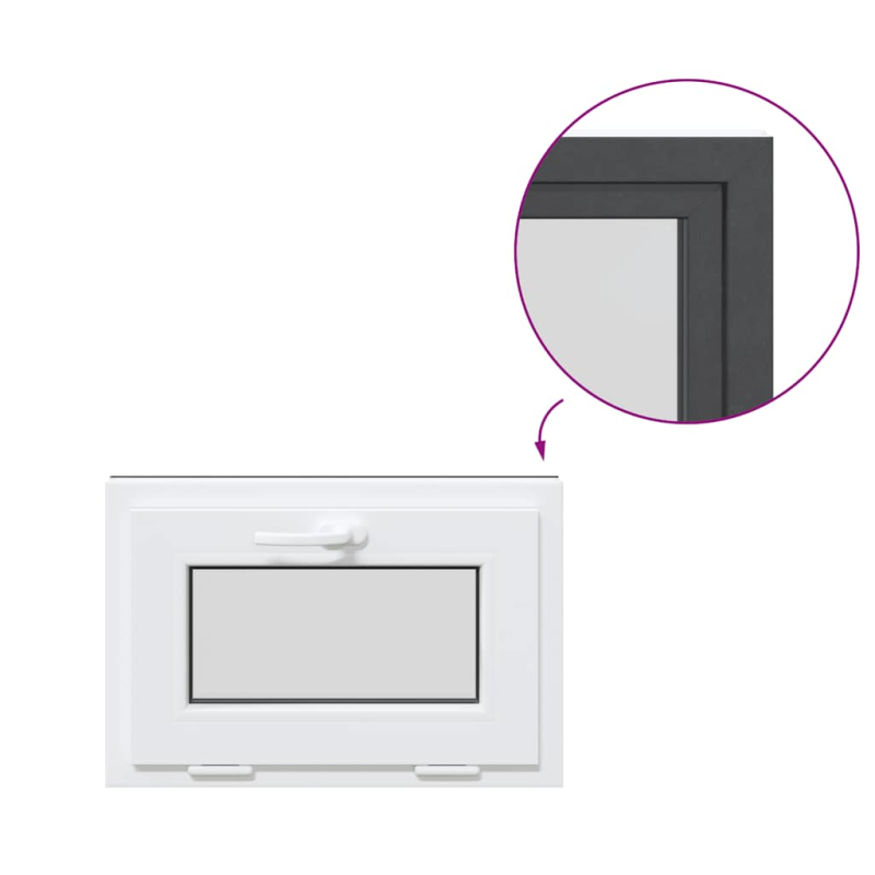 Kellerfenster RISOR 60x40 cm Kipp 2-fach Verglasung Anthrazit