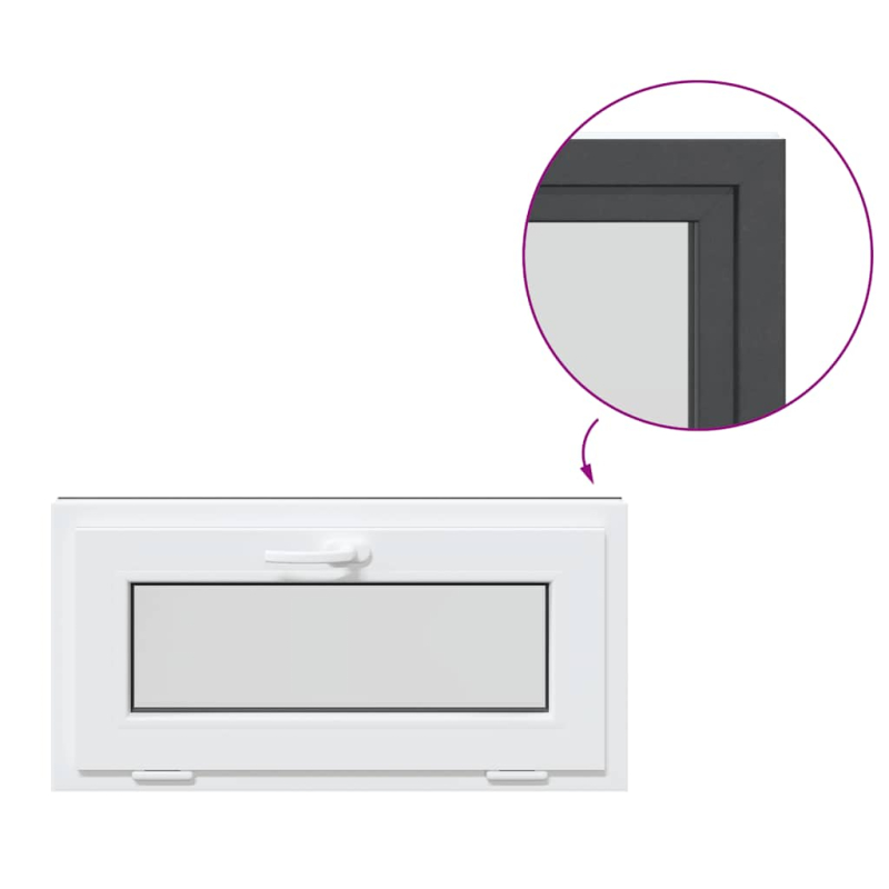 Kellerfenster RISOR 80x40 cm Kipp 2-fach Verglasung Anthrazit