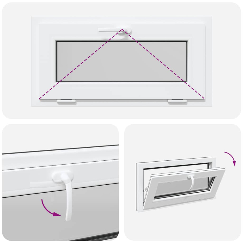 Kellerfenster RISOR 80x40 cm Kipp 2-fach Verglasung Anthrazit