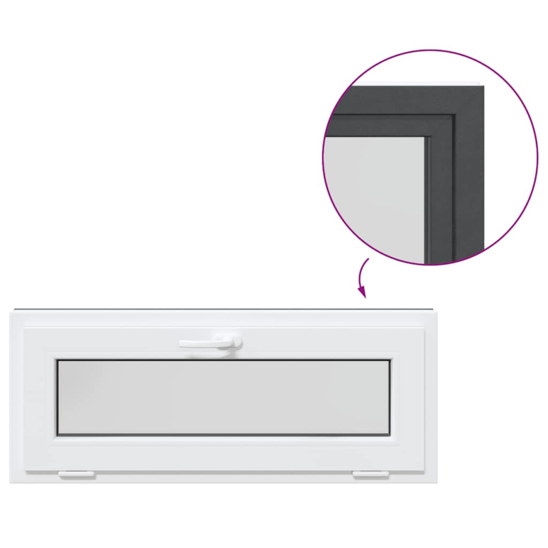 Kellerfenster RISOR 100x40 cm Kipp 2-fach Verglasung Anthrazit