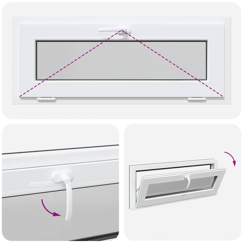 Kellerfenster RISOR 110x40 cm Kipp 2-fach Verglasung Anthrazit