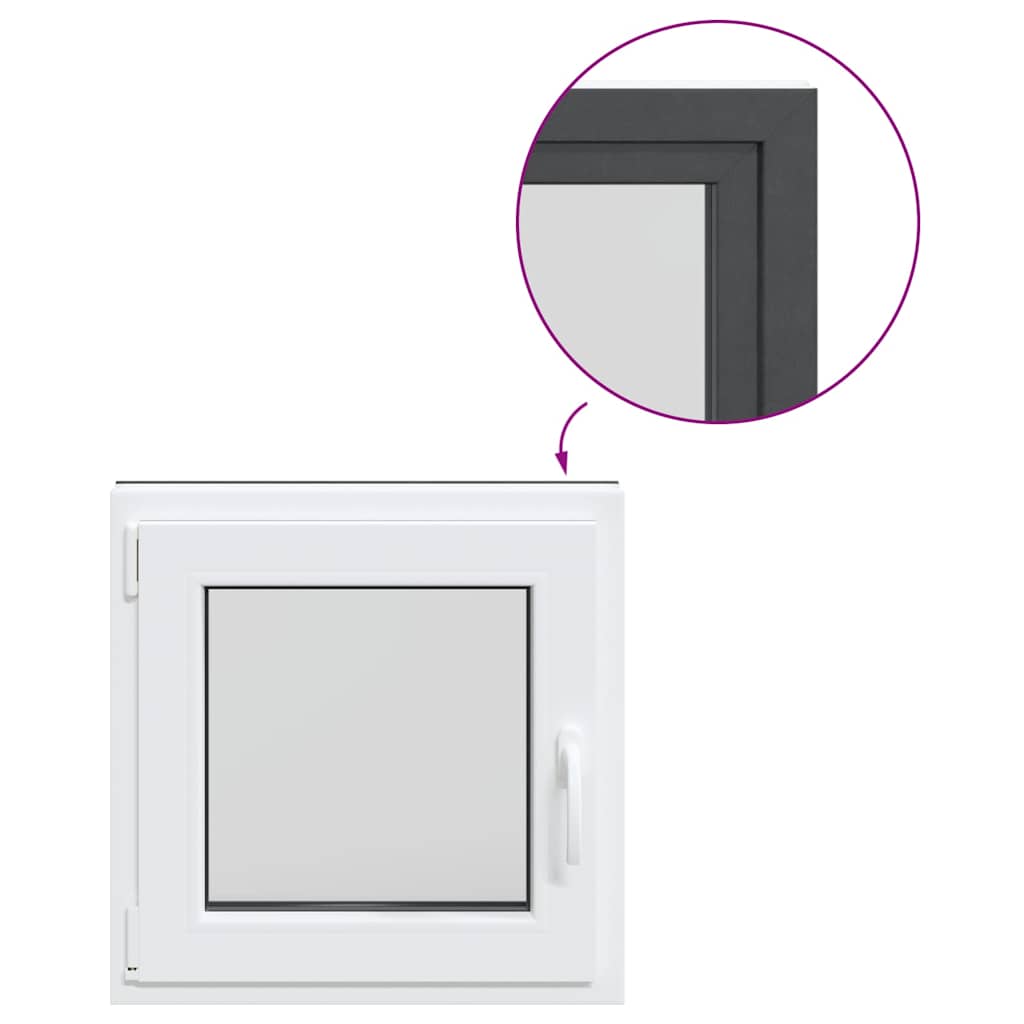 Kellerfenster RISOR 50x50 cm Drehkipp DIN Links Anthrazit