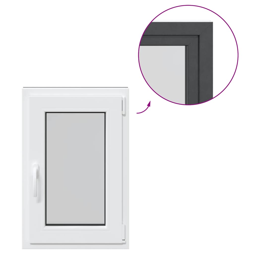 Kellerfenster RISOR 50x75 cm Drehkipp DIN Rechts Anthrazit