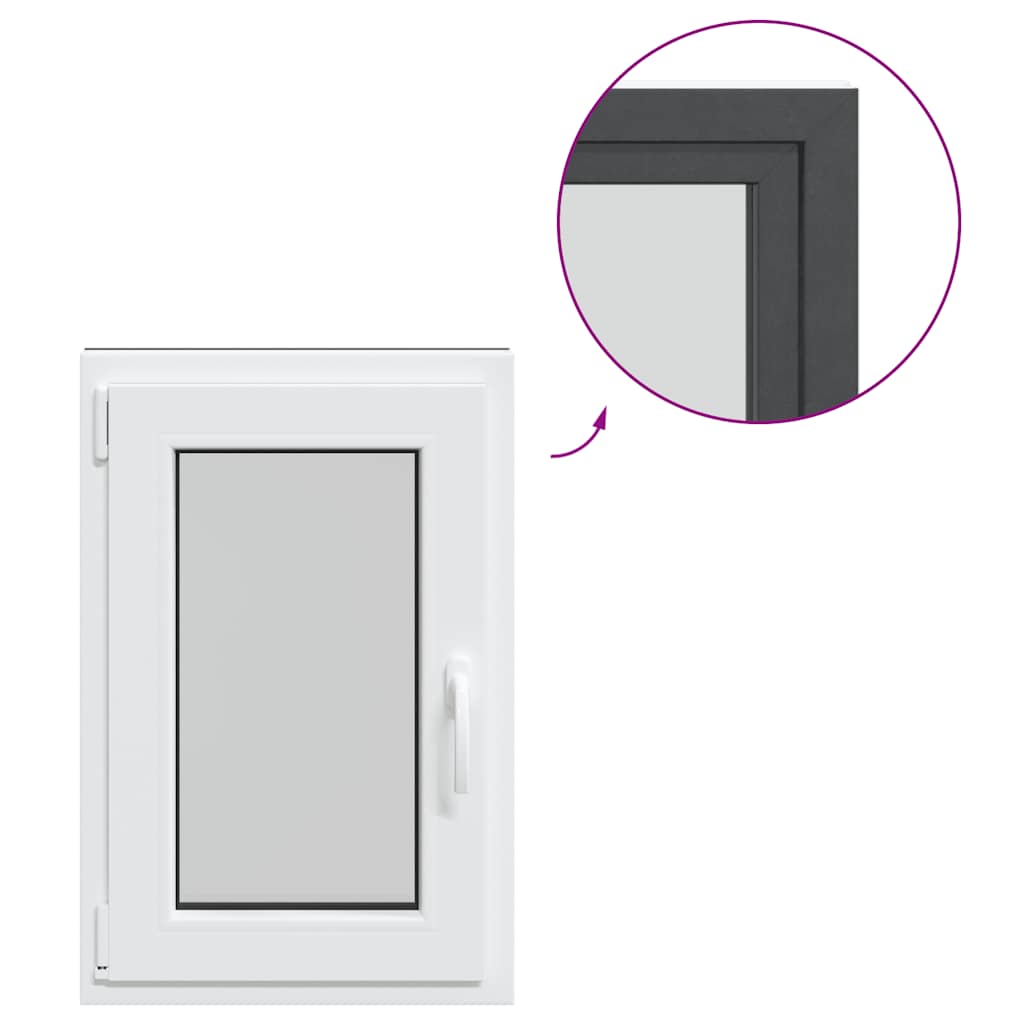 Kellerfenster RISOR 50x75 cm Drehkipp DIN Links Anthrazit