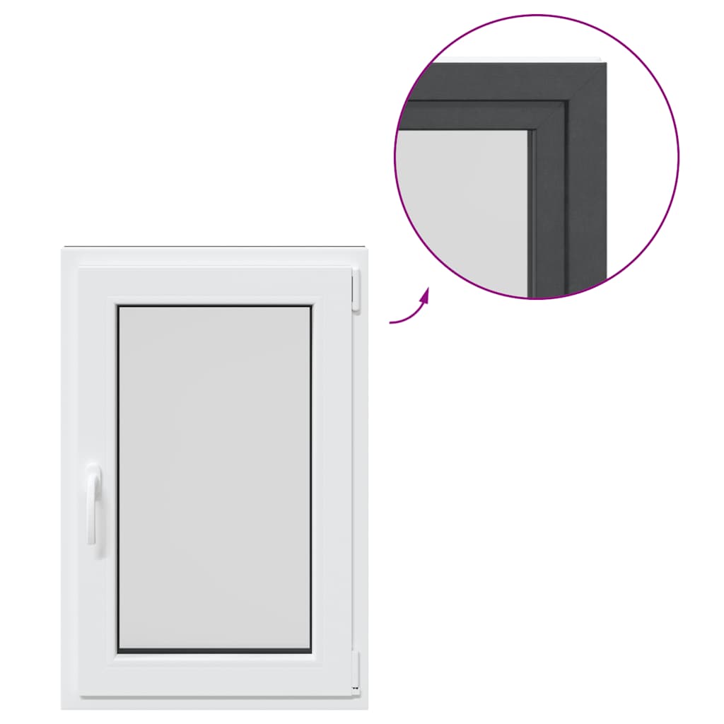 Kellerfenster RISOR 60x80 cm Drehkipp DIN Links Anthrazit