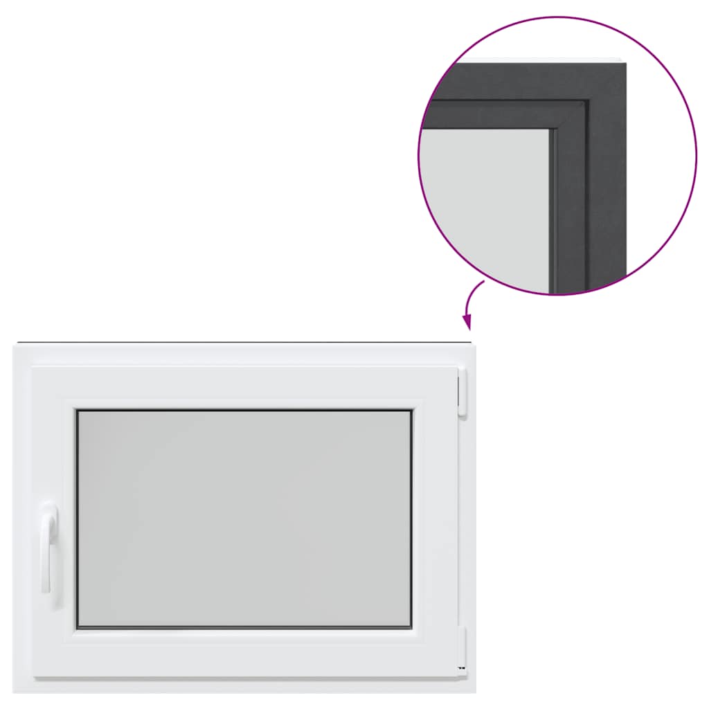 Kellerfenster RISOR 80x50 cm Drehkipp DIN Rechts Anthrazit