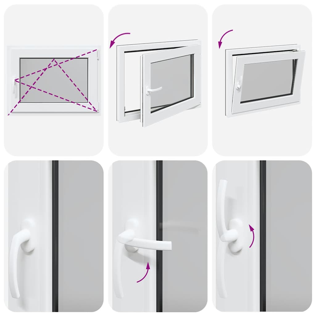 Kellerfenster RISOR 80x50 cm Drehkipp DIN Rechts Anthrazit