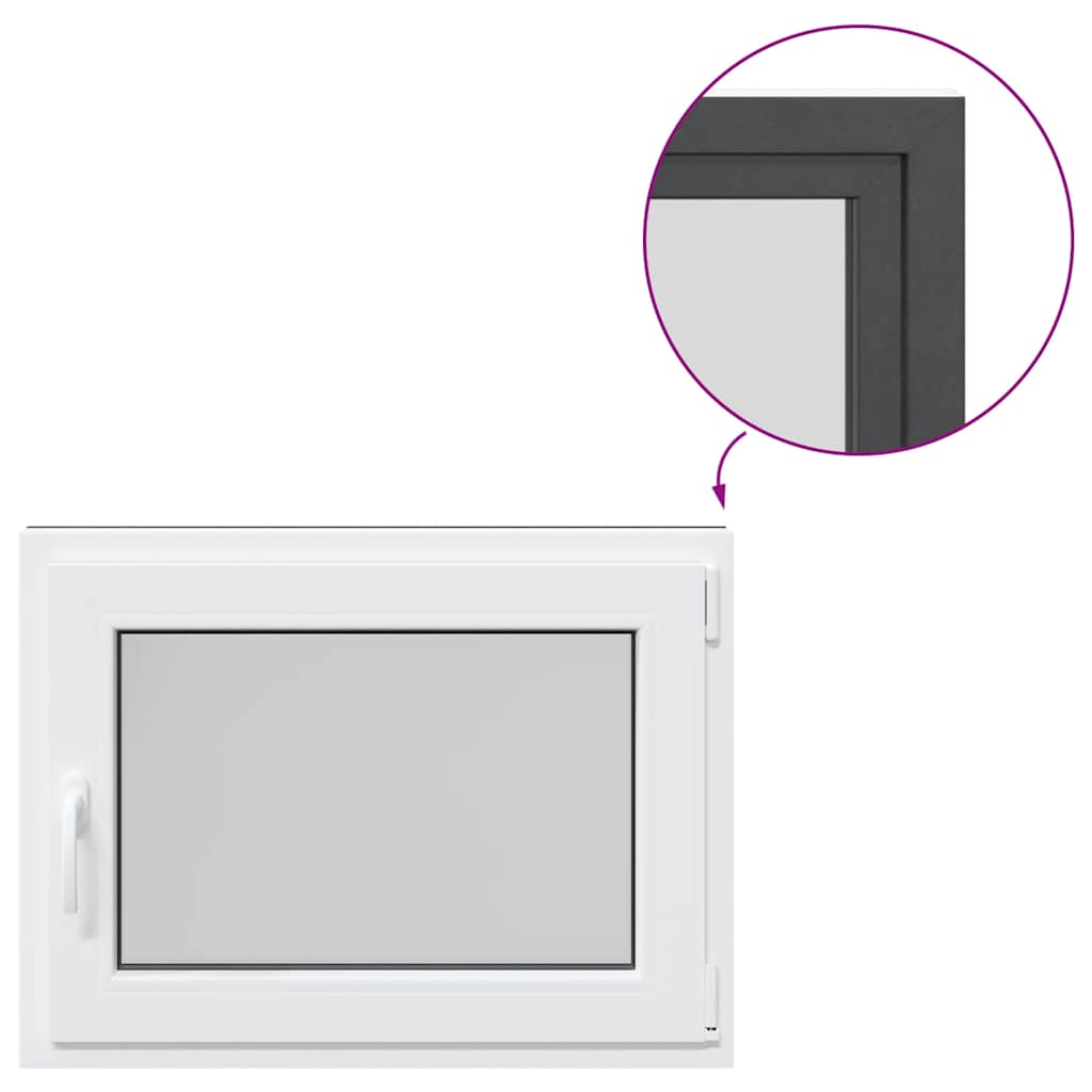 Kellerfenster RISOR 80x60 cm Drehkipp DIN Rechts Anthrazit