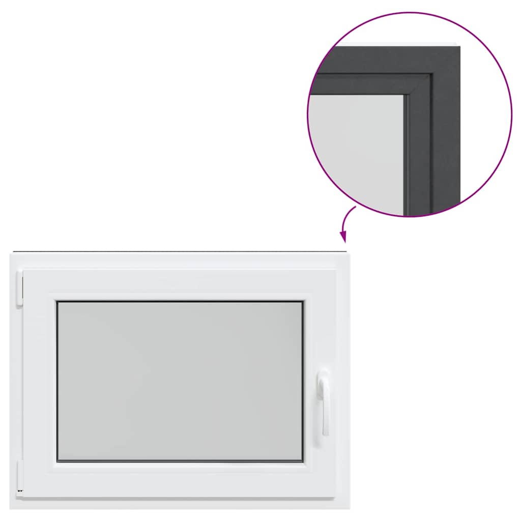 Kellerfenster RISOR 80x60 cm Drehkipp DIN Links Anthrazit