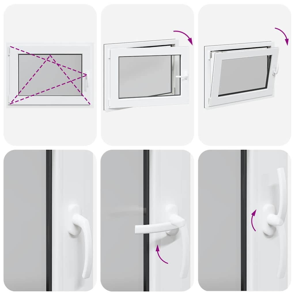 Kellerfenster RISOR 80x60 cm Drehkipp DIN Links Anthrazit