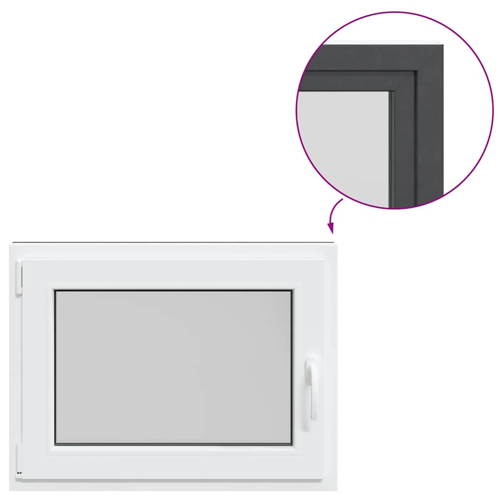 Kellerfenster RISOR 80x70 cm Drehkipp DIN Links Anthrazit