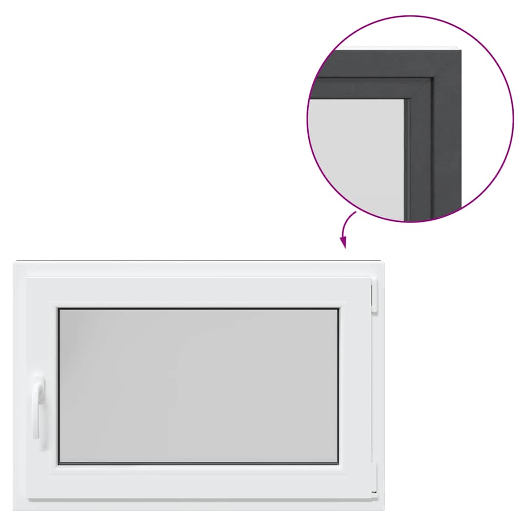 Kellerfenster RISOR 90x60 cm Drehkipp DIN Rechts Anthrazit
