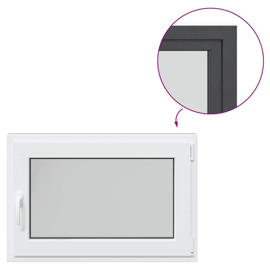 Kellerfenster RISOR 90x70 cm Drehkipp DIN Rechts Anthrazit