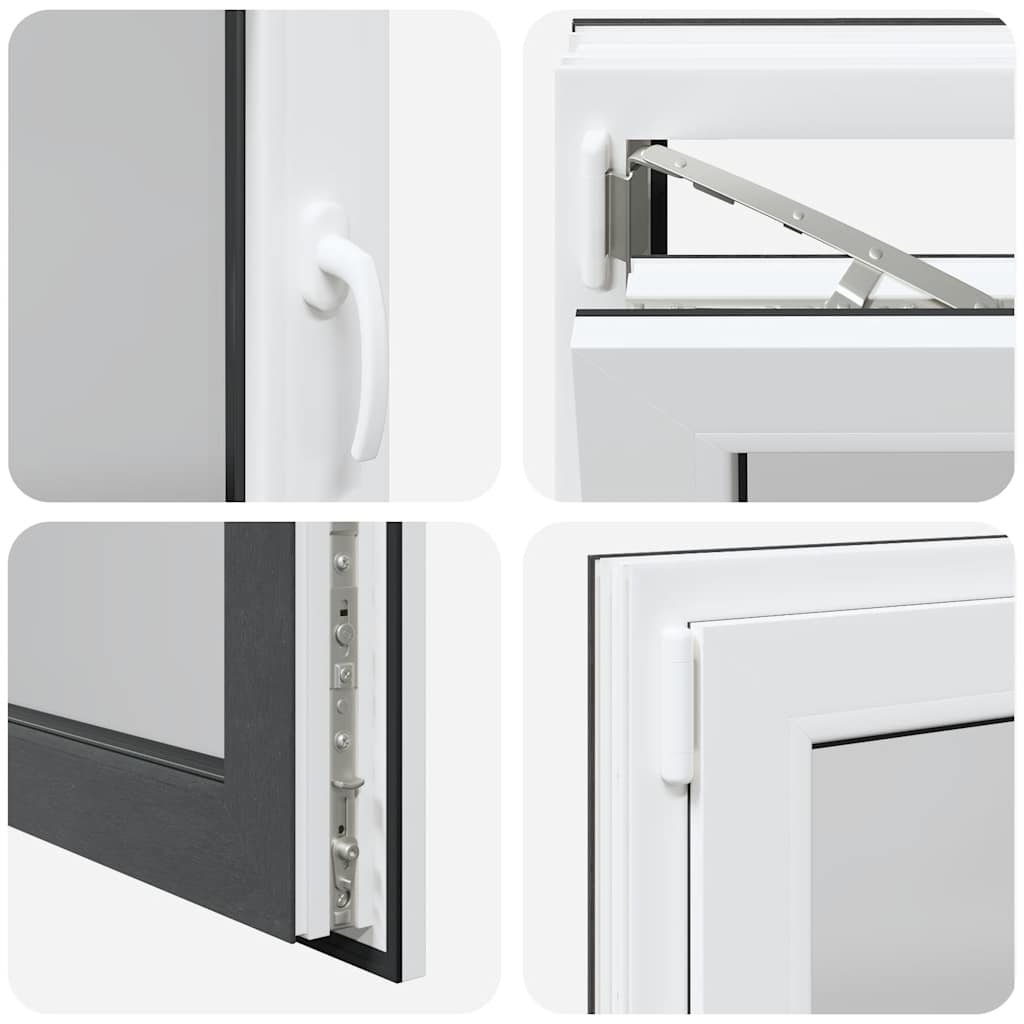 Kellerfenster RISOR 90x70 cm Drehkipp DIN Links Anthrazit