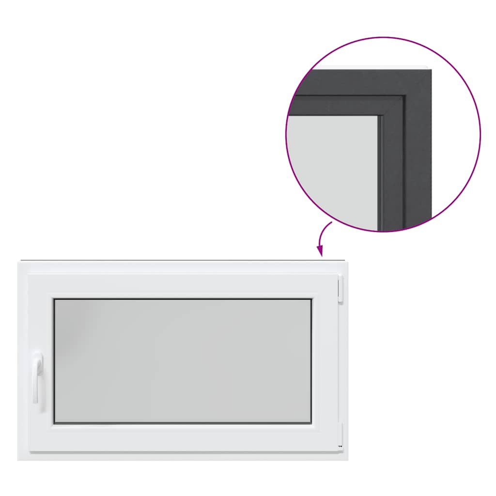 Kellerfenster RISOR 100x50 cm Drehkipp DIN Rechts Anthrazit