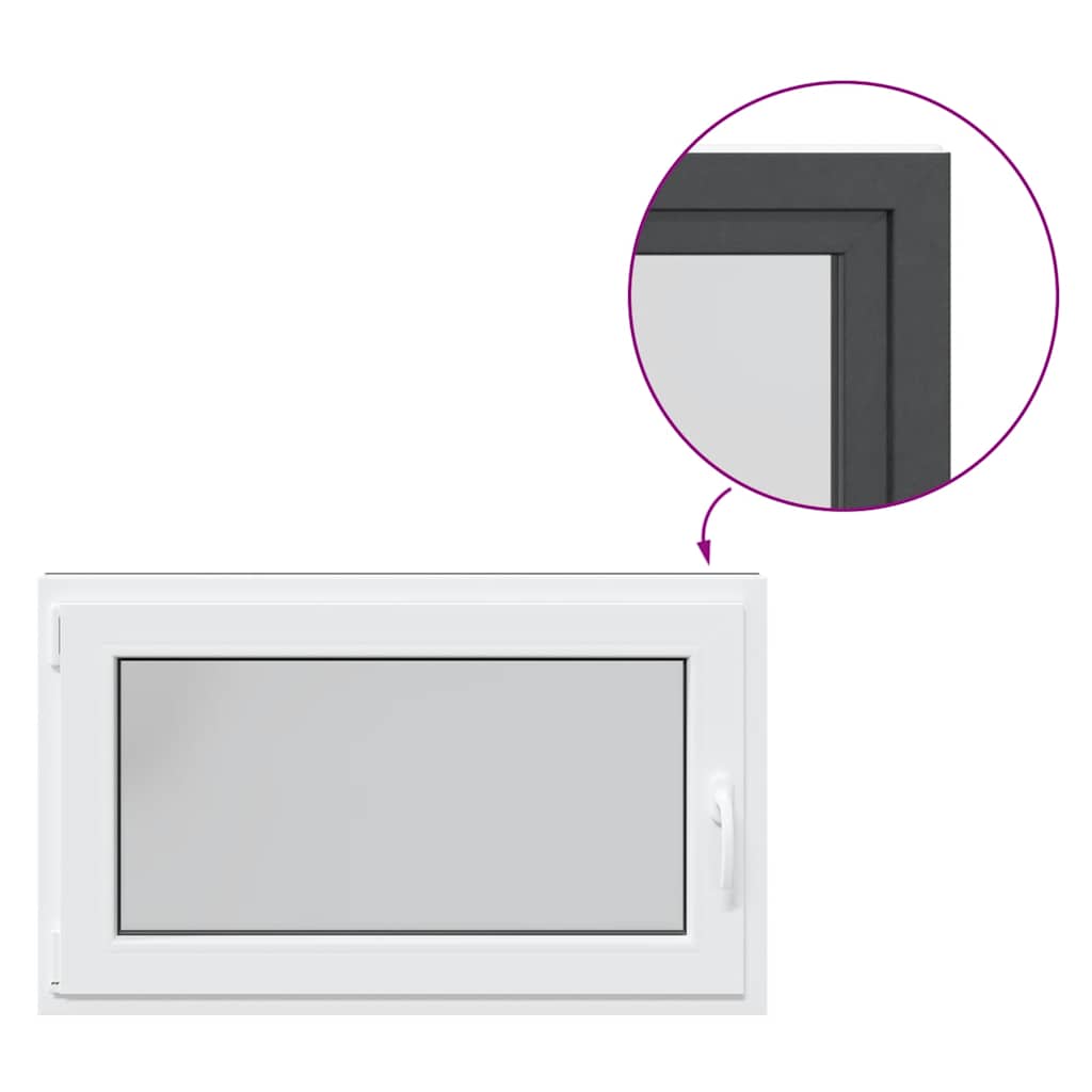 Kellerfenster RISOR 100x50 cm Drehkipp DIN Links Anthrazit