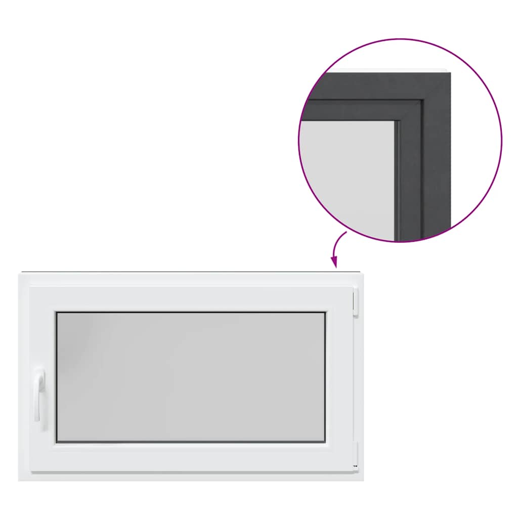 Kellerfenster RISOR 100x60 cm Drehkipp DIN Rechts Anthrazit