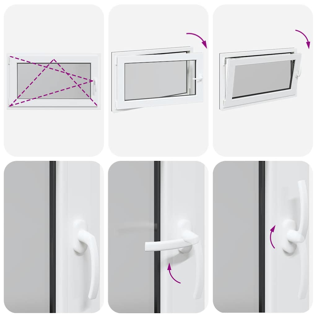 Kellerfenster RISOR 100x60 cm Drehkipp DIN Links Anthrazit